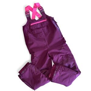 All In Motion 3M Thinsulate Waterproof Windproof Winter Ski Snow Bibs Girls XS